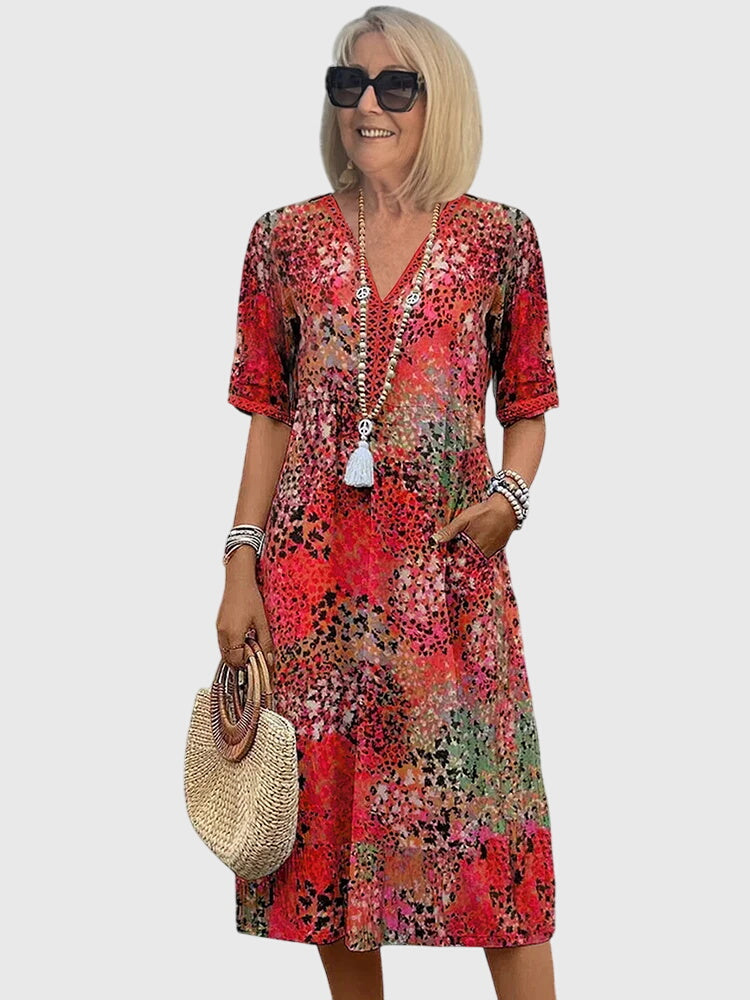 Bela Vrouwen Midi-Jurk | Bloemenprint, Elegante Pasvorm 1