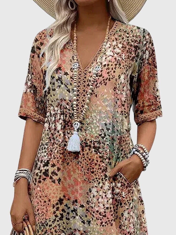 Bela Vrouwen Midi-Jurk | Bloemenprint, Elegante Pasvorm 5