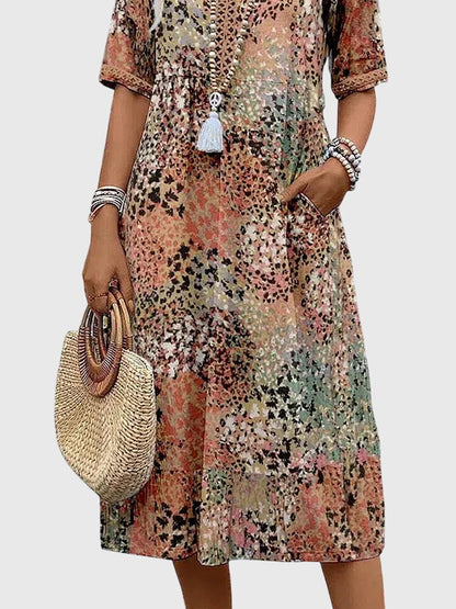 Bela Vrouwen Midi-Jurk | Bloemenprint, Elegante Pasvorm 6