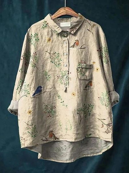 Bella Witte Blouse Dames | Luchtige Pasvorm met Bloemenprint 4