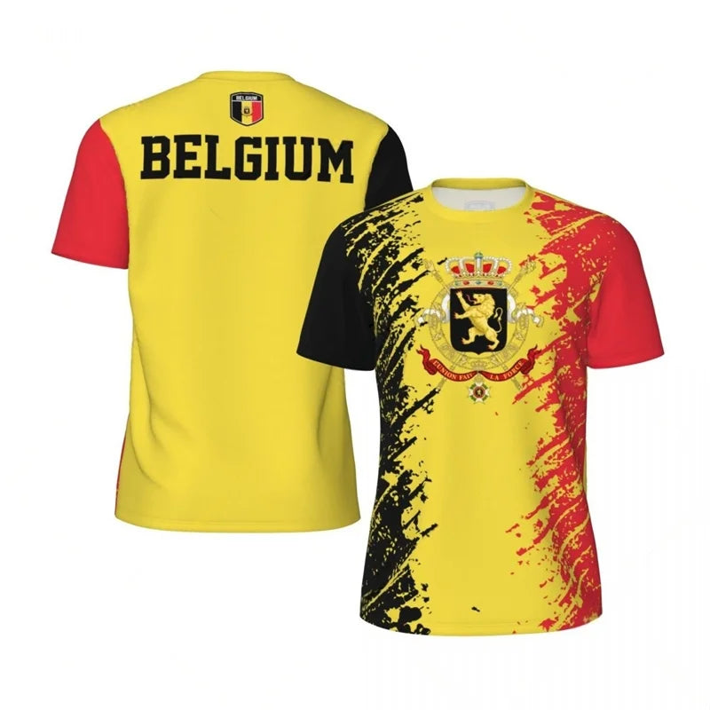 Belo Heren T Shirt | Ademend, Sportief, Rood met 3D-Print 0