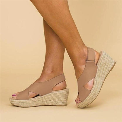 Celina | Sleehak Zomersandalen met Kruisbanden