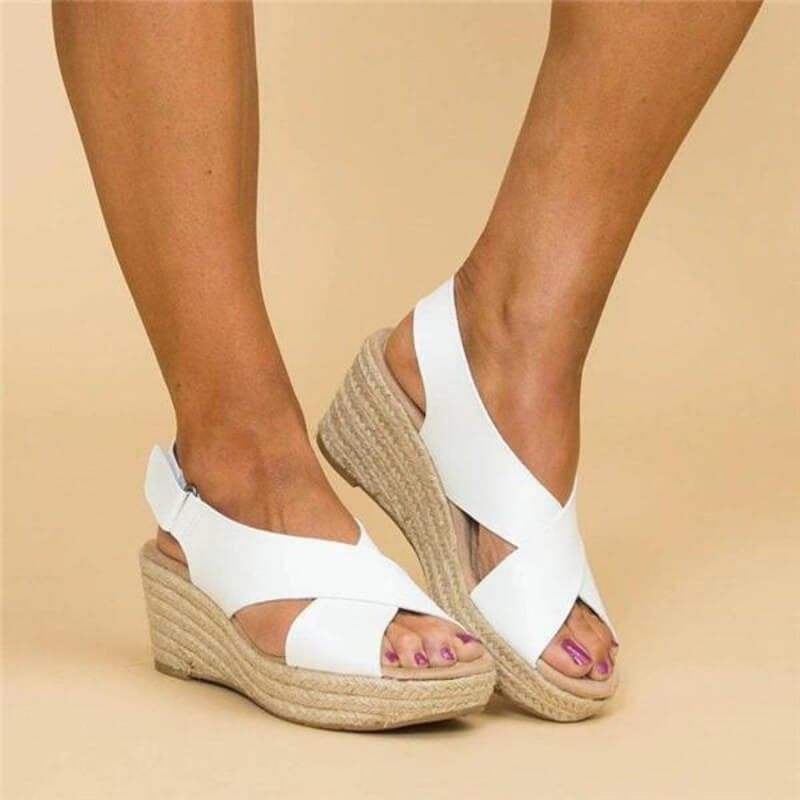 Celina | Sleehak Zomersandalen met Kruisbanden