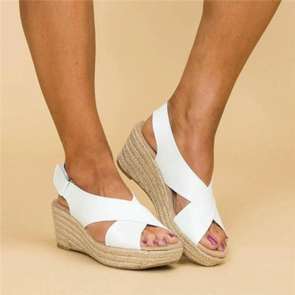 Celina | Sleehak Zomersandalen met Kruisbanden