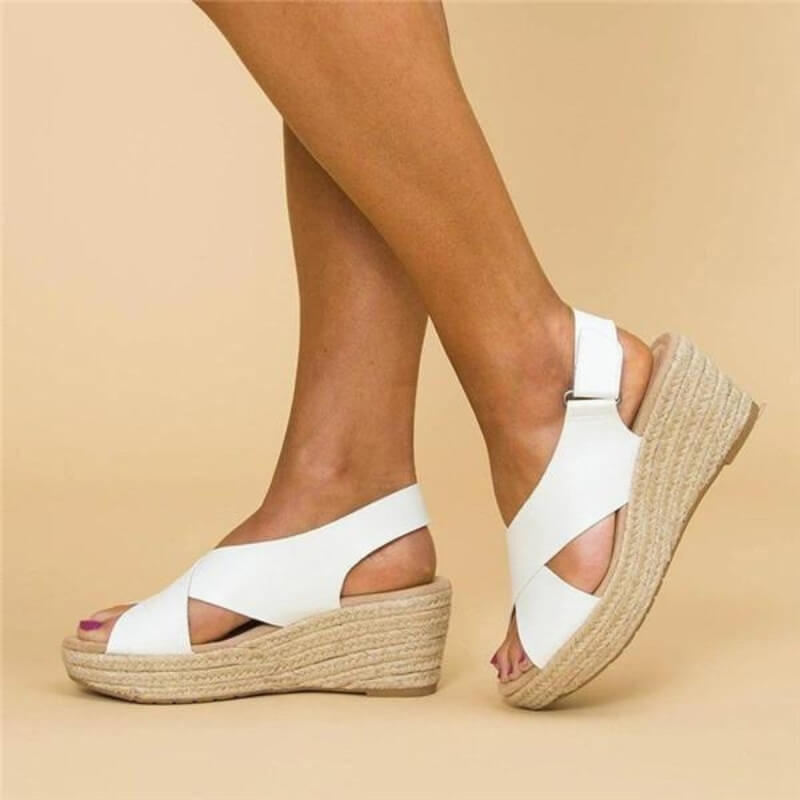 Celina | Sleehak Zomersandalen met Kruisbanden