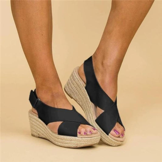 Celina | Sleehak Zomersandalen met Kruisbanden