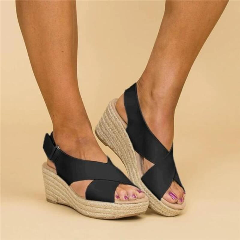 Celina | Sleehak Zomersandalen met Kruisbanden