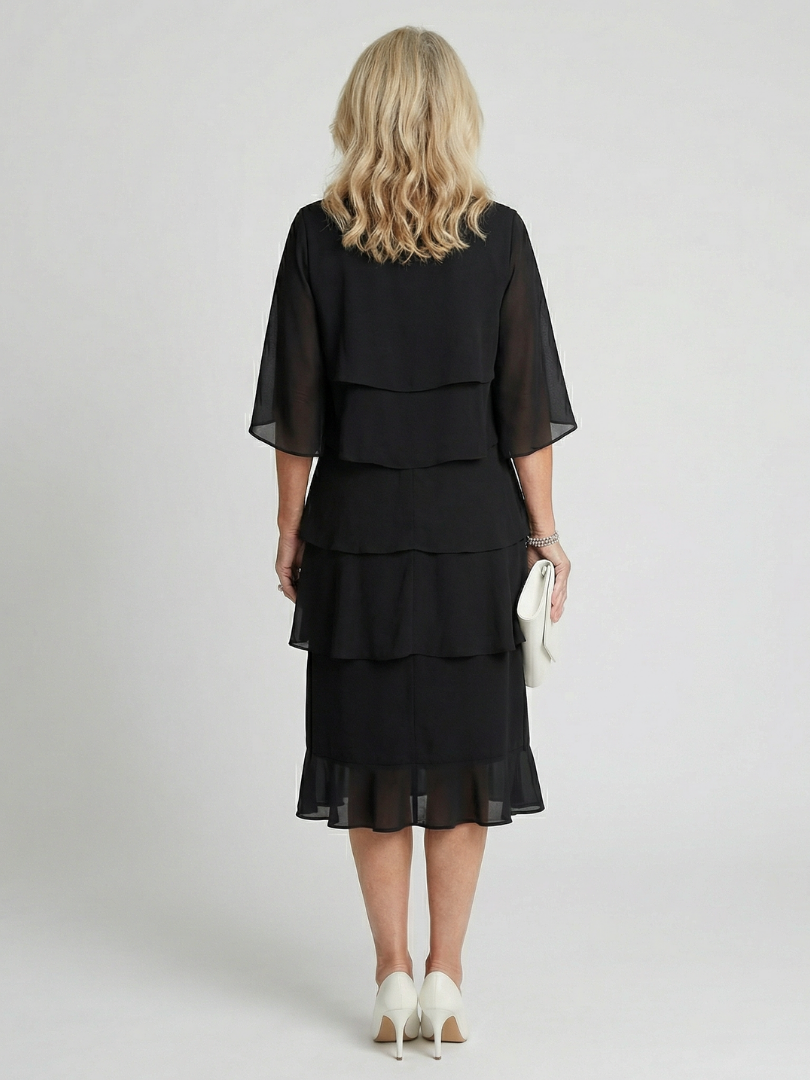 Bree Dames Midi Jurk | Lichtgewicht Gelaagd Ontwerp, Tijdloos en Comfortabel 3