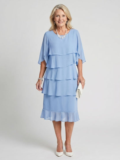 Bree Dames Midi Jurk | Lichtgewicht Gelaagd Ontwerp, Tijdloos en Comfortabel 4