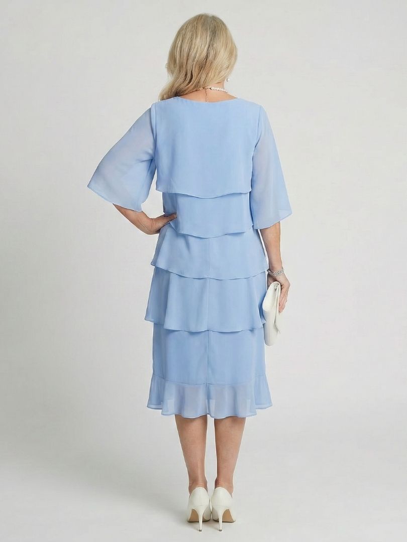 Bree Dames Midi Jurk | Lichtgewicht Gelaagd Ontwerp, Tijdloos en Comfortabel 7