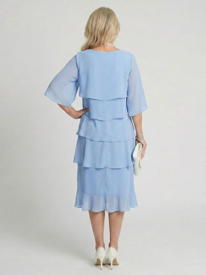 Bree Dames Midi Jurk | Lichtgewicht Gelaagd Ontwerp, Tijdloos en Comfortabel 7
