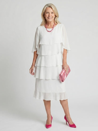 Bree Dames Midi Jurk | Lichtgewicht Gelaagd Ontwerp, Tijdloos en Comfortabel 8