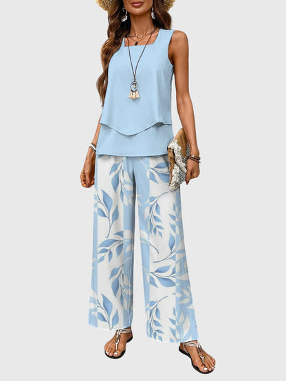 Bree Women's Zomerset | Chique Blauwe Plantenprint, Losse Pasvorm 0