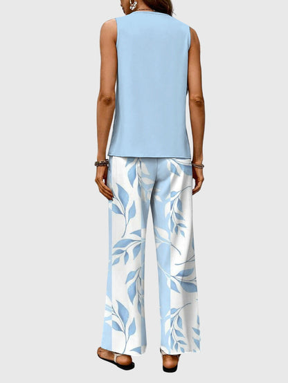 Bree Women's Zomerset | Chique Blauwe Plantenprint, Losse Pasvorm 2