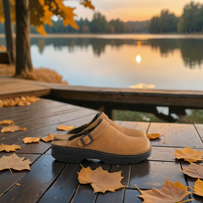 Brivon | Unisex Suède Clogs met Verstelbare Gesp 2
