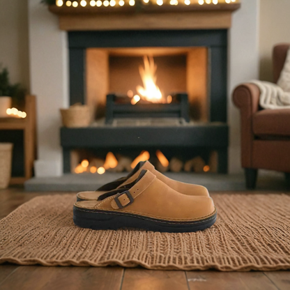 Brivon | Unisex Suède Clogs met Verstelbare Gesp 4