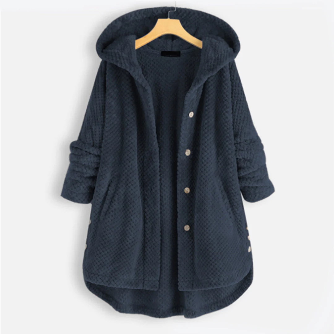 Button Down Jacke Met Kapuze Voor Dames | Warm 0