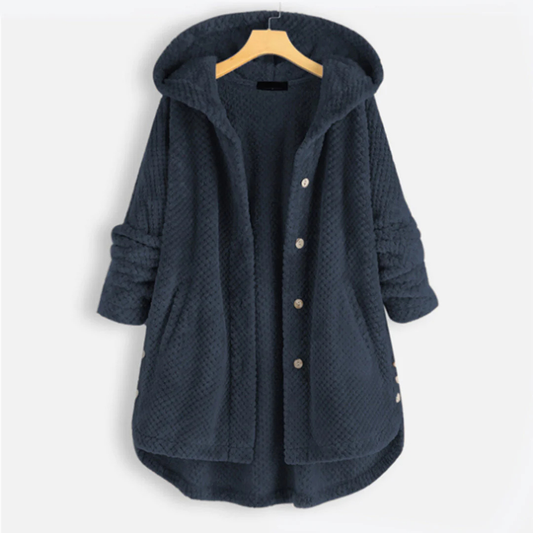 Button Down Jacke Met Kapuze Voor Dames | Warm 0
