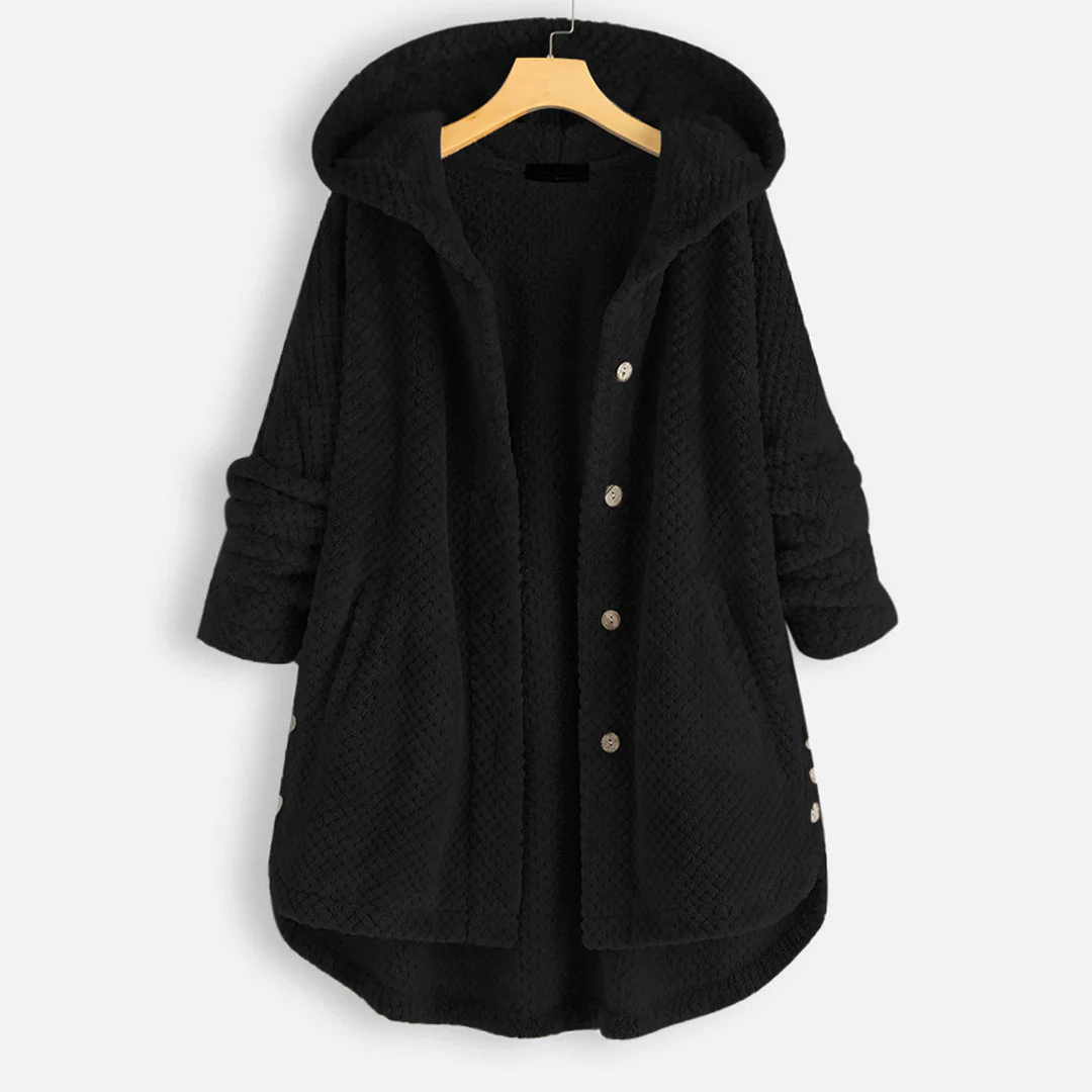 Button Down Jacke Met Kapuze Voor Dames | Warm 1