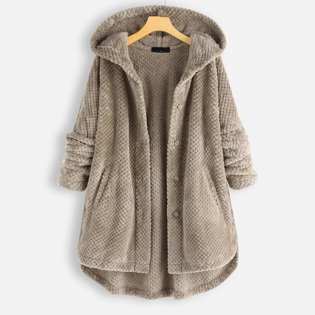 Button Down Jacke Met Kapuze Voor Dames | Warm 2