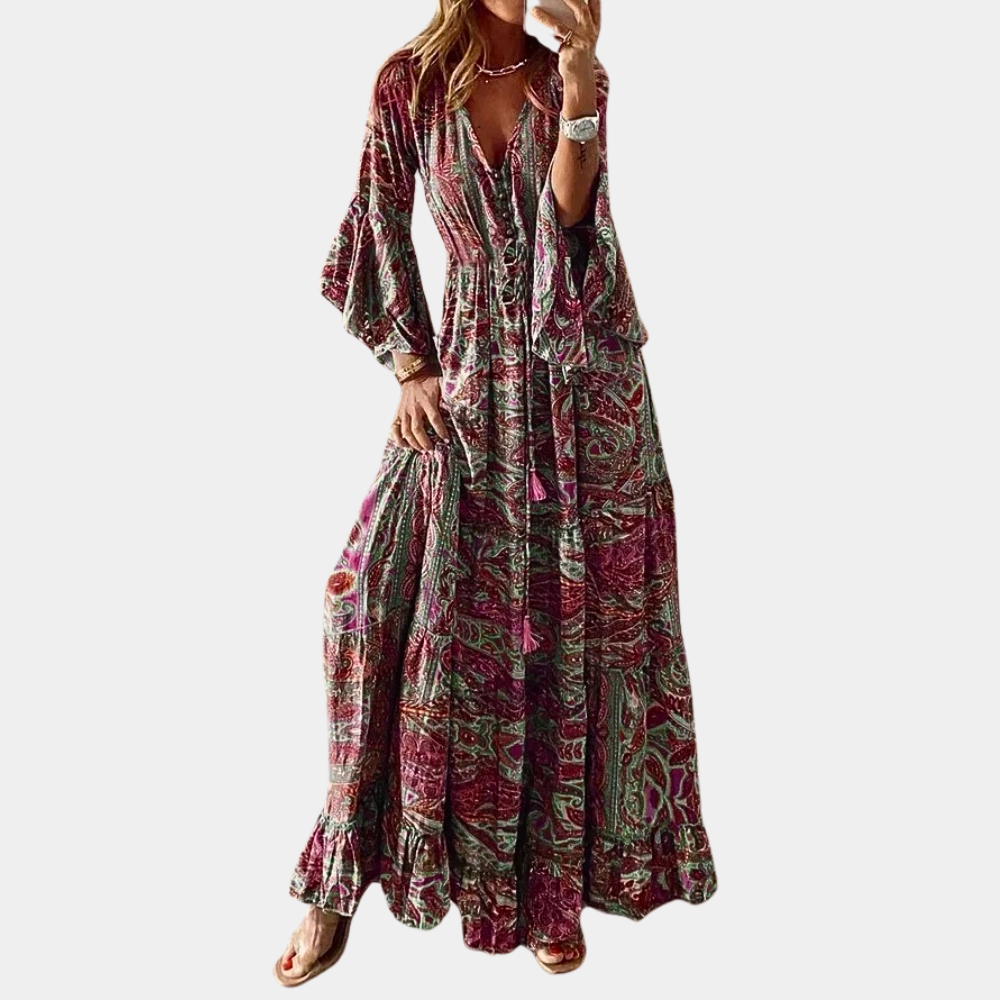 Liora Belle | Boho Lange Jurk voor Vrouwen