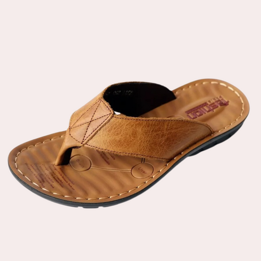 Rafik | Casual Lederen Herenslipper voor Zomercomfort