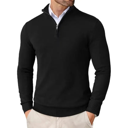 Caitlin Luxe Heren Trui | Zachte Katoenmix met Halve Rits, Casual 0