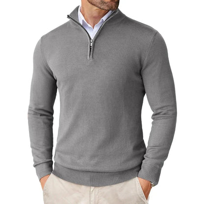 Caitlin Luxe Heren Trui | Zachte Katoenmix met Halve Rits, Casual 10