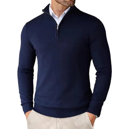 Caitlin Luxe Heren Trui | Zachte Katoenmix met Halve Rits, Casual 2