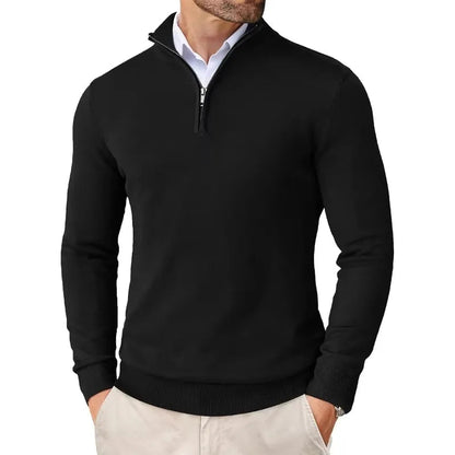 Caitlin Luxe Heren Trui | Zachte Katoenmix met Halve Rits, Casual 4