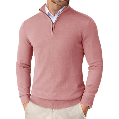 Caitlin Luxe Heren Trui | Zachte Katoenmix met Halve Rits, Casual 5