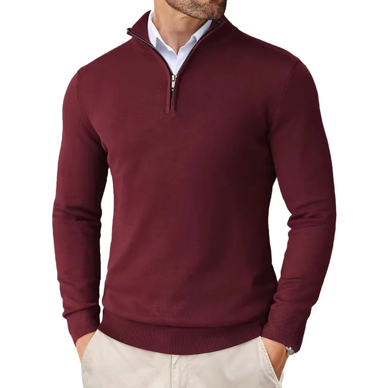 Caitlin Luxe Heren Trui | Zachte Katoenmix met Halve Rits, Casual 6