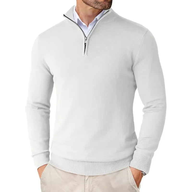 Caitlin Luxe Heren Trui | Zachte Katoenmix met Halve Rits, Casual 7
