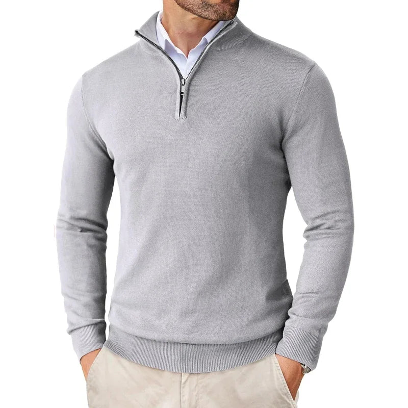 Caitlin Luxe Heren Trui | Zachte Katoenmix met Halve Rits, Casual 9