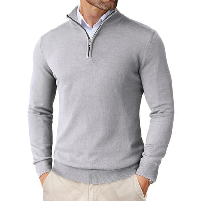 Caitlin Luxe Heren Trui | Zachte Katoenmix met Halve Rits, Casual 9