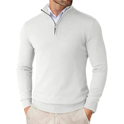 Caitlin Luxe Heren Trui | Zachte Stof met Halve Rits, Casual 1