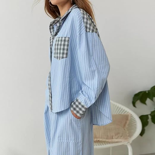Camilla | Losvallende geruite pyjamaset in casual-chique stijl 4