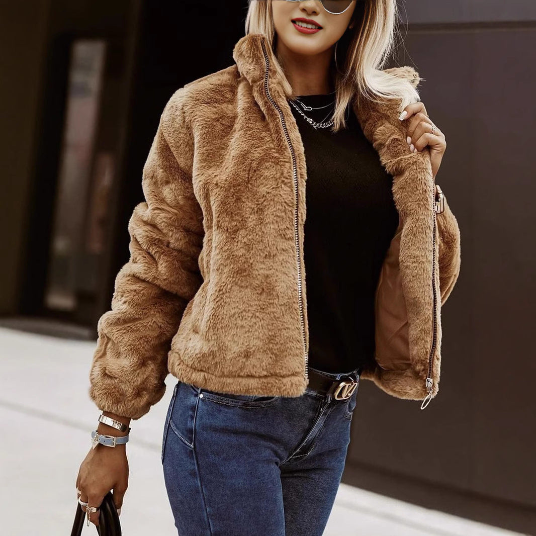 Carmen Dames Oversized Jas | Zacht Imitatiebont