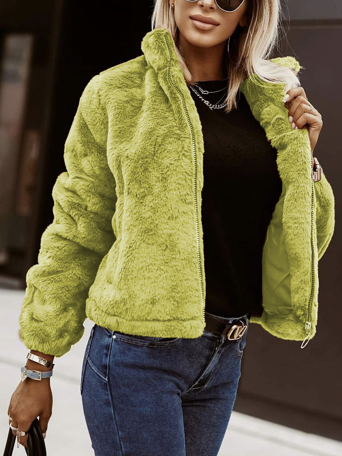 Carmen Dames Oversized Jas | Zacht Imitatiebont