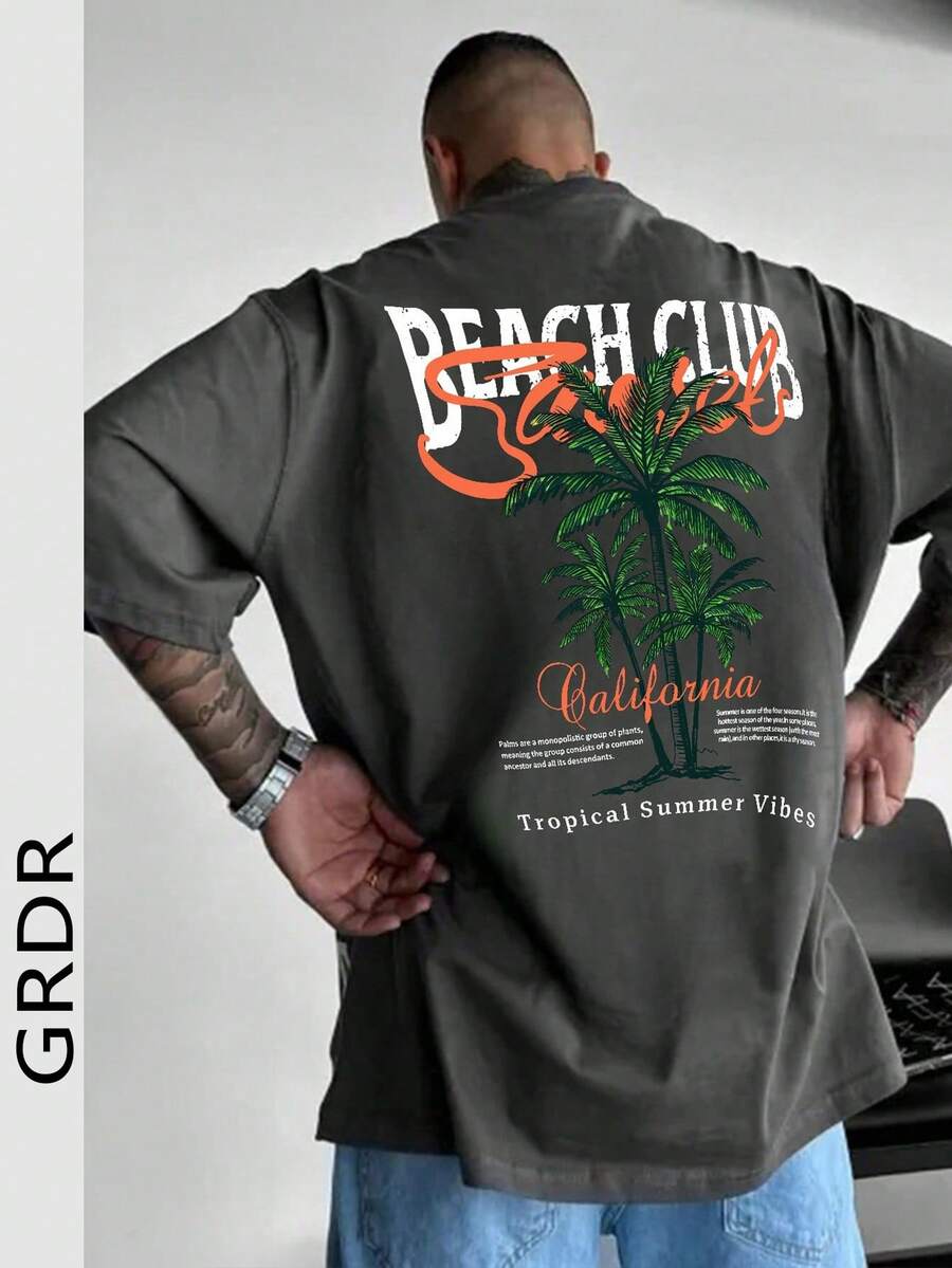 Casual mintgroen heren T-shirt met print en oversized fit 11