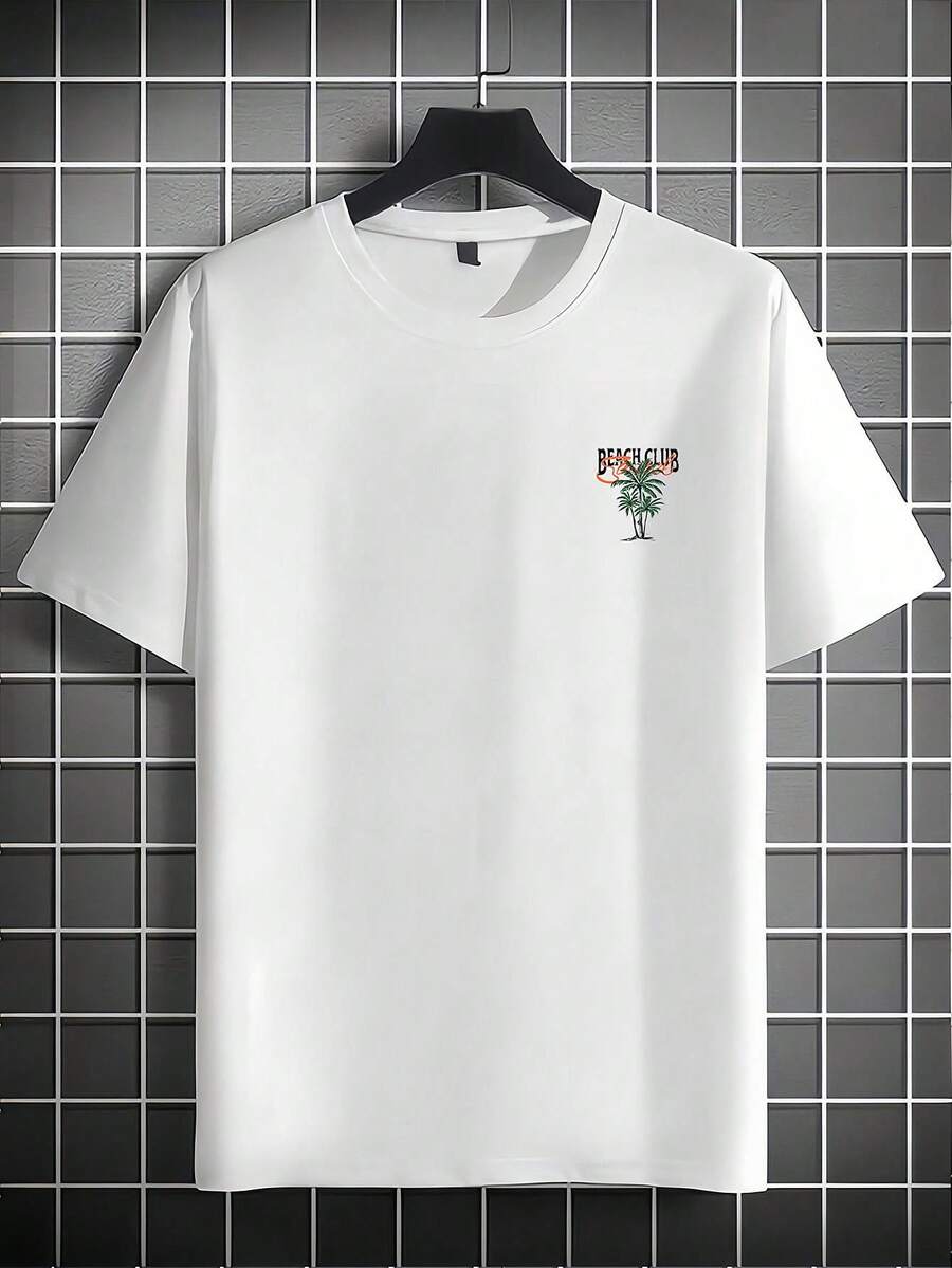 Casual mintgroen heren T-shirt met print en oversized fit 2