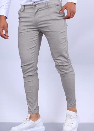 Caviero | Slim Fit Denim Broek in Fris Witte Tint 4