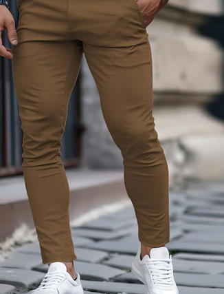 Caviero | Slim Fit Denim Broek in Fris Witte Tint 7