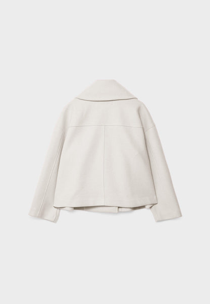 Chique korte damesjas met dubbele knopen | Cropped double-breasted mantel 0