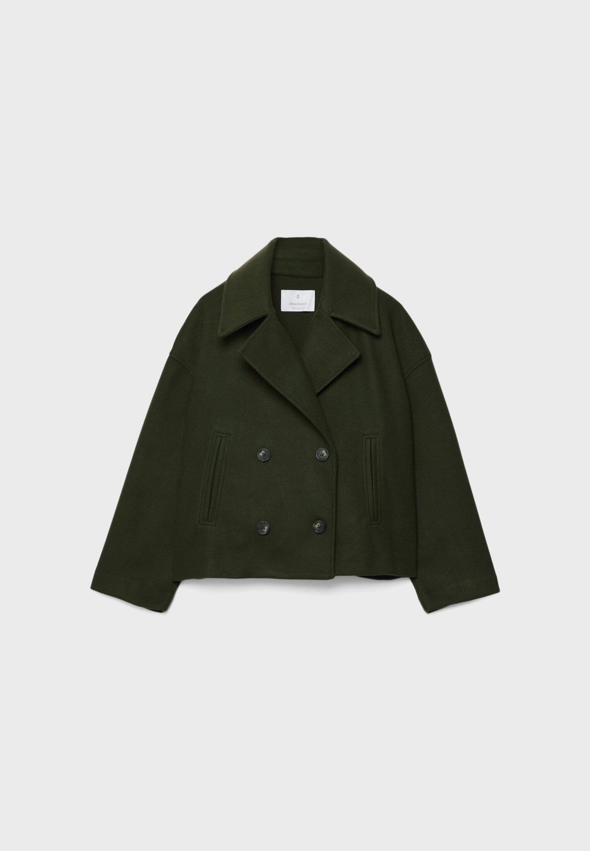 Chique korte damesjas met dubbele knopen | Cropped double-breasted mantel 8