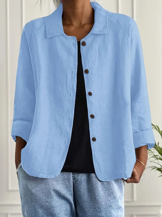 Cleo Dames Jas | Lichtgewicht, Casual Knoop Voorkant 0