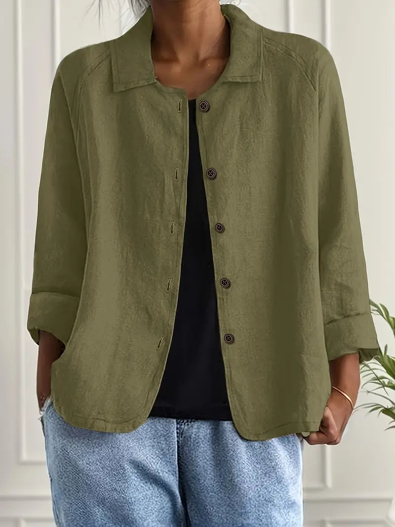 Cleo Dames Jas | Lichtgewicht, Casual Knoop Voorkant 7