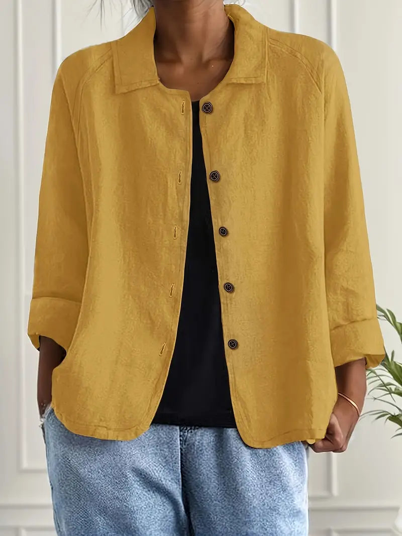 Cleo Dames Jas | Lichtgewicht, Casual Knoop Voorkant 8