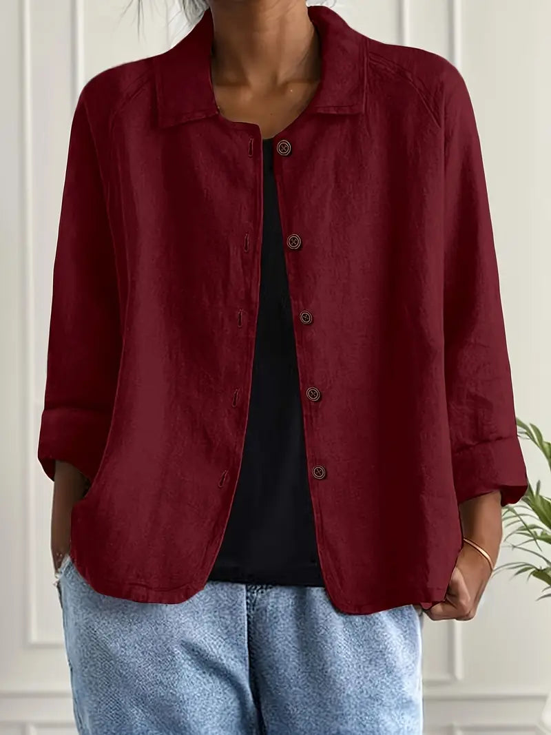 Cleo Dames Jas | Lichtgewicht, Casual Knoop Voorkant 9