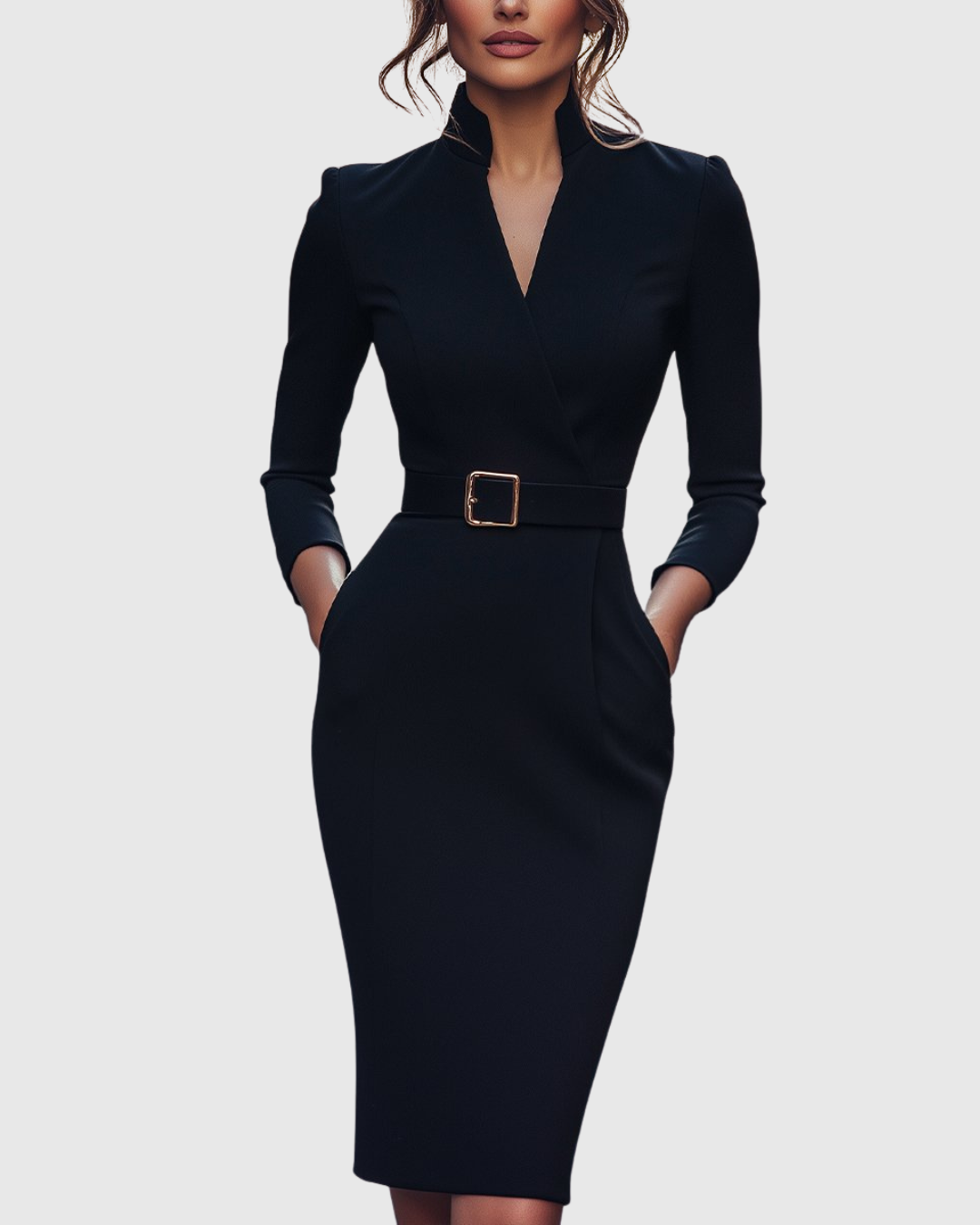Cleo Midi-jurk voor Vrouwen | Verfijnde Pasvorm, Casual Elegantie 0